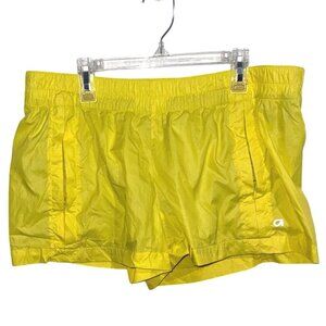 GapBodyFit Womens Yellow Nylon Shorts Elastic Waistband Size M